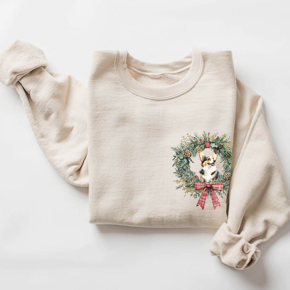 Christmas Corgi Tricolor Sweatshirt
