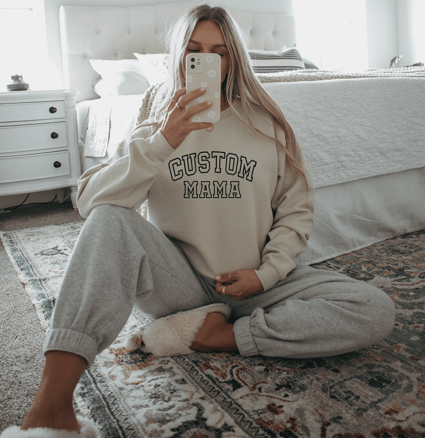 Custom Text Dog Mom Sweatshirt