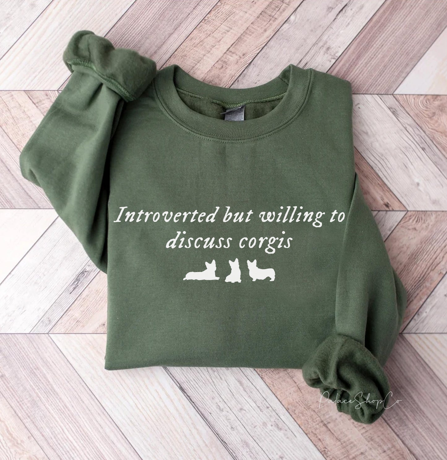 Willing to discuss Corgis Sweatshirt