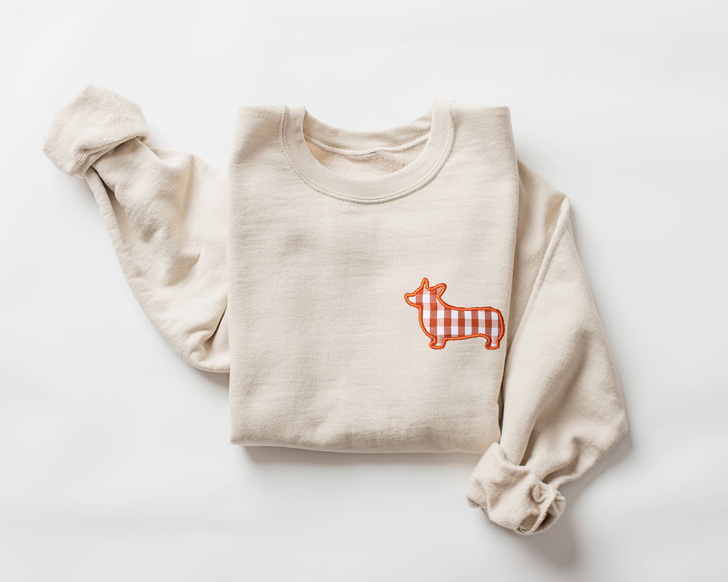 Corgi Embroidery Fall Sweatshirt