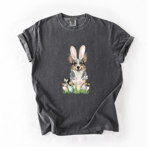 Easter Corgi Bunny - Blue Merle