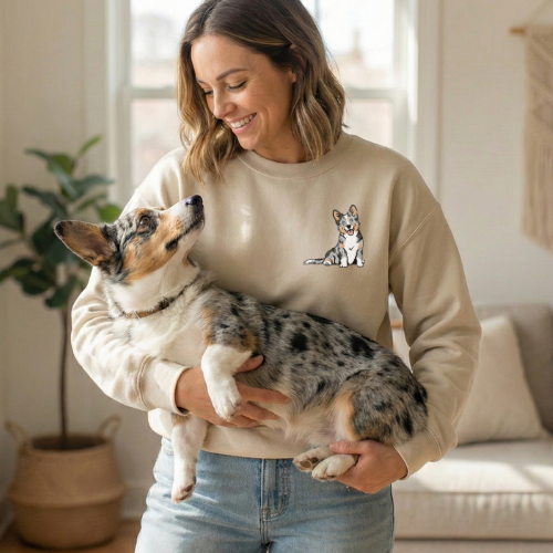 Cardigan Welsh Corgi Merle Group Crewneck Sweatshirt